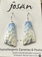 Sterling Silver Mountains & Tree Earrings